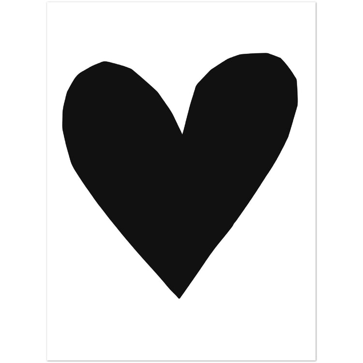 Forever Heart Art Print - Black