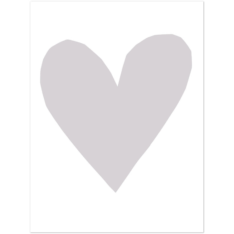 Forever Heart Art Print - Grey