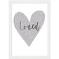 Forever Heart Art Print - Loved Grey