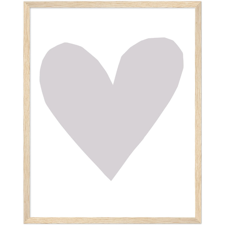 Forever Heart Art Print - Grey